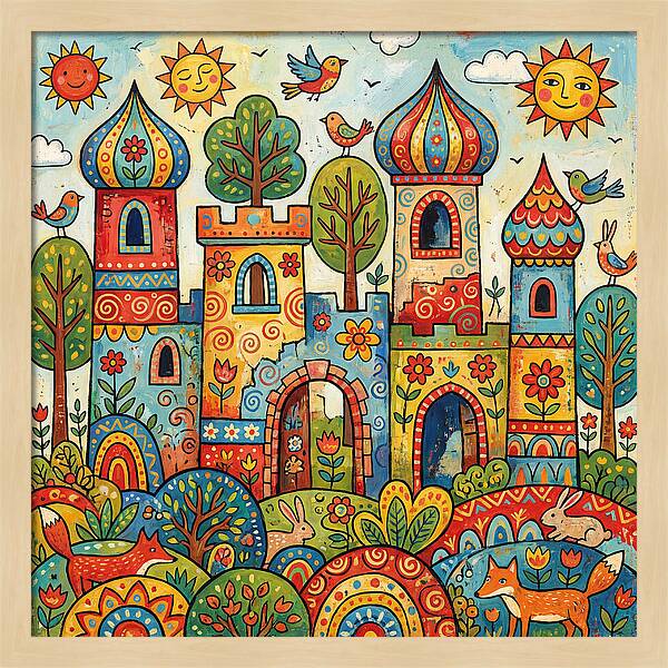 Colorful Castle Ruins