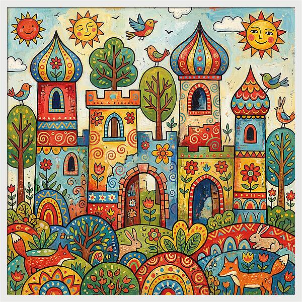 Colorful Castle Ruins