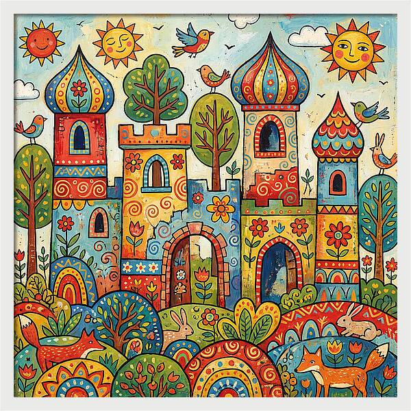 Colorful Castle Ruins