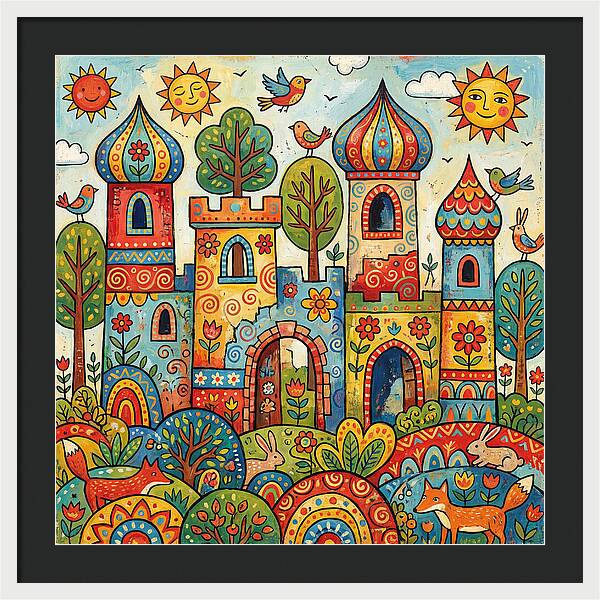 Colorful Castle Ruins