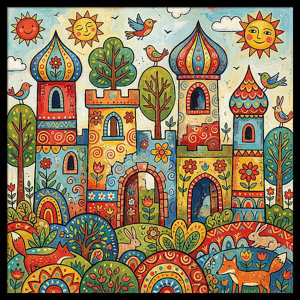 Colorful Castle Ruins