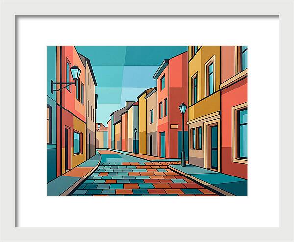 Colorful Cobblestone Street