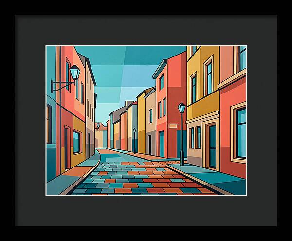 Colorful Cobblestone Street