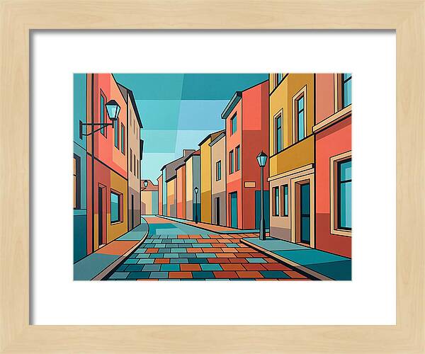Colorful Cobblestone Street