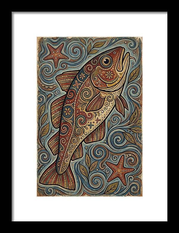 Colorful Cod Folk Art