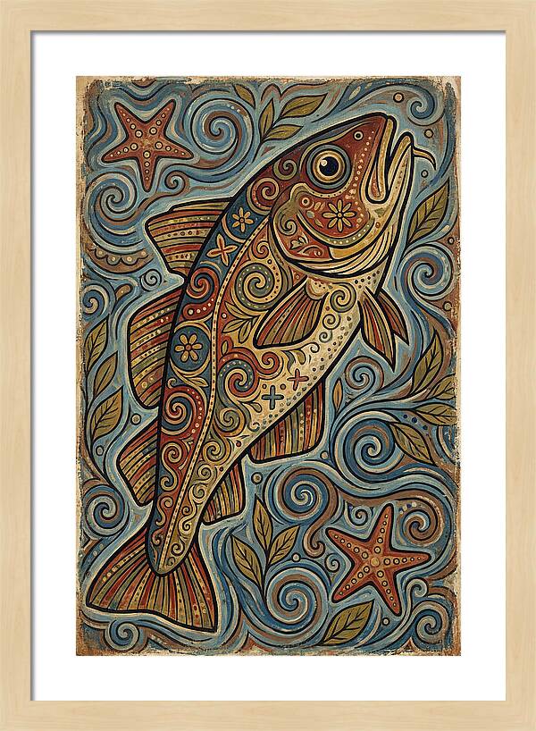 Colorful Cod Folk Art