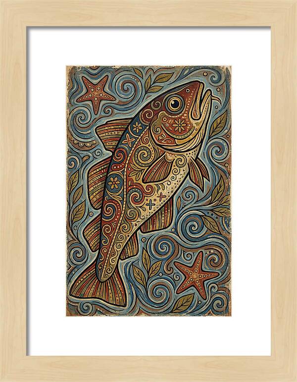 Colorful Cod Folk Art