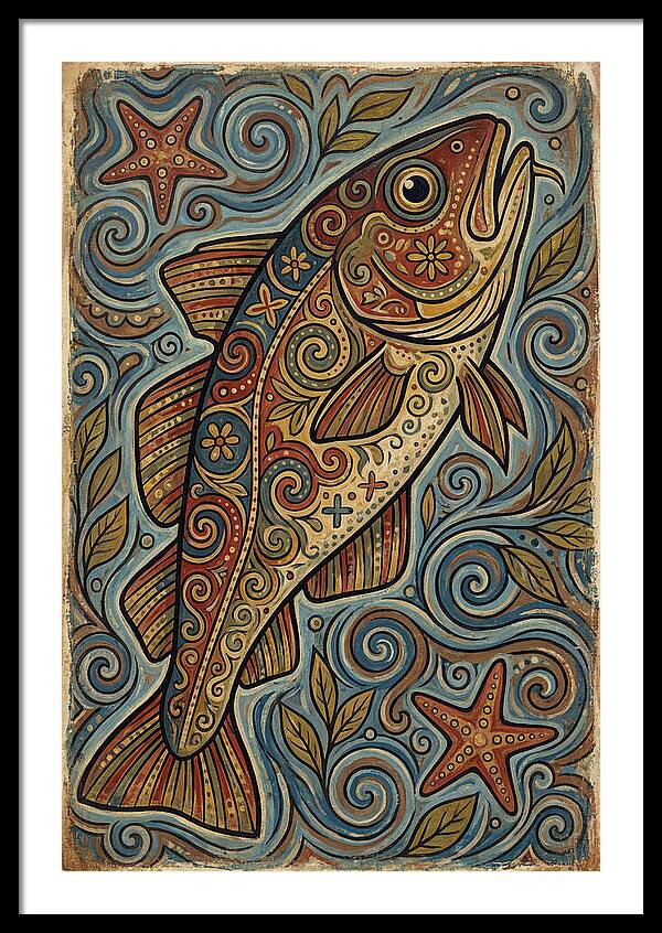 Colorful Cod Folk Art