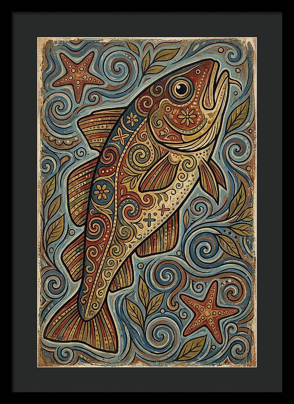Colorful Cod Folk Art