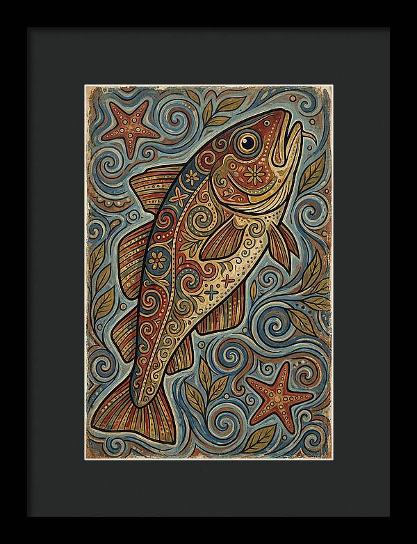 Colorful Cod Folk Art