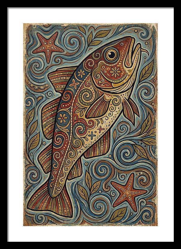Colorful Cod Folk Art