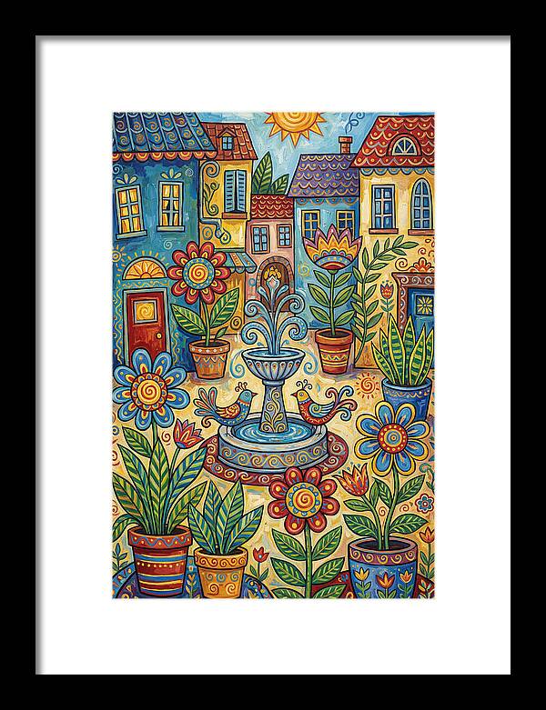 Colorful Courtyard Scene