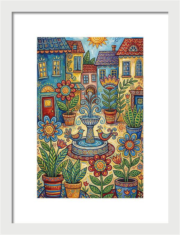 Colorful Courtyard Scene