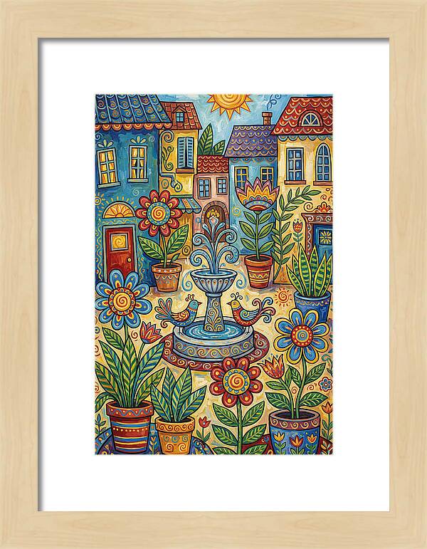 Colorful Courtyard Scene
