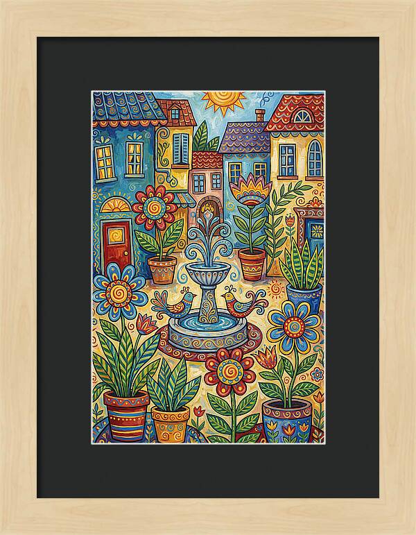 Colorful Courtyard Scene