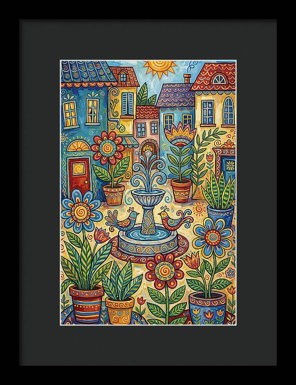 Colorful Courtyard Scene