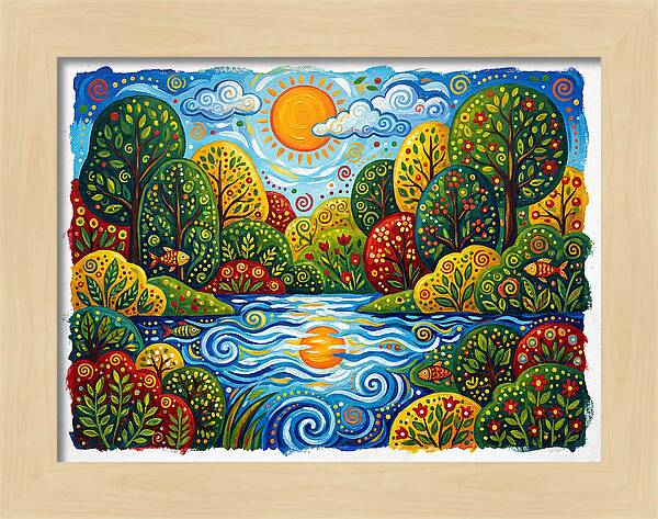 Colorful Creek Landscape