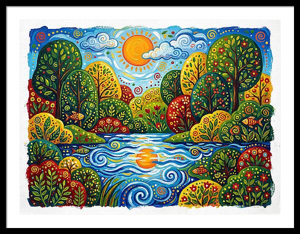 Colorful Creek Landscape