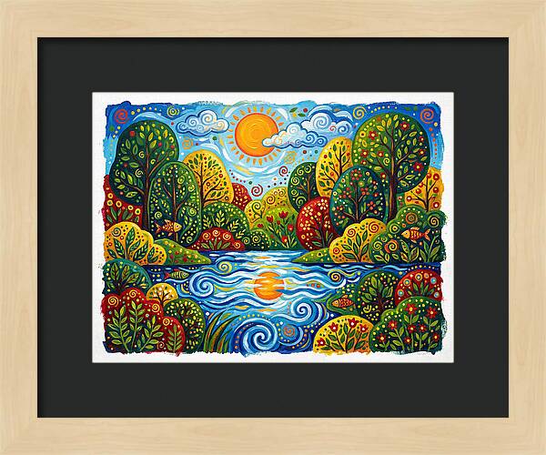 Colorful Creek Landscape