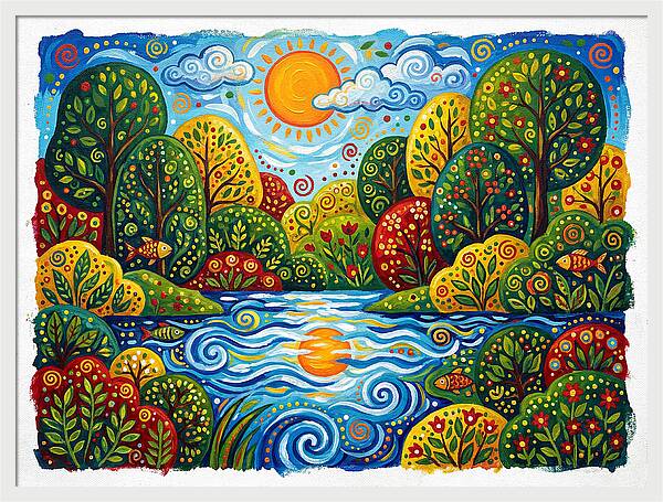 Colorful Creek Landscape