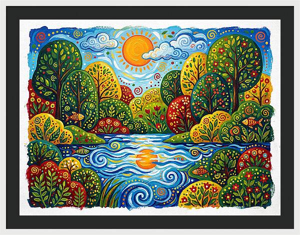 Colorful Creek Landscape