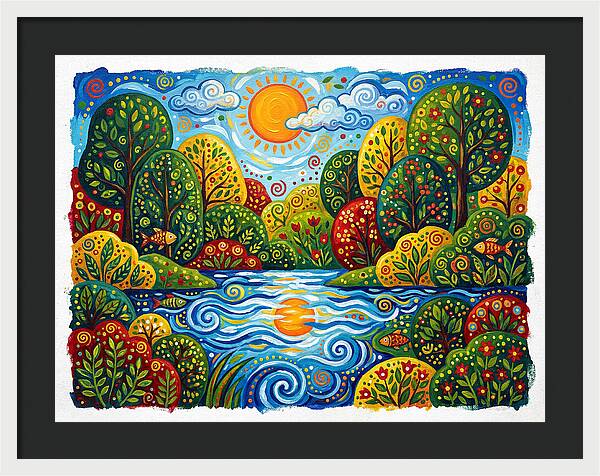 Colorful Creek Landscape
