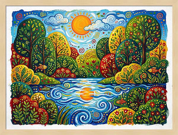 Colorful Creek Landscape