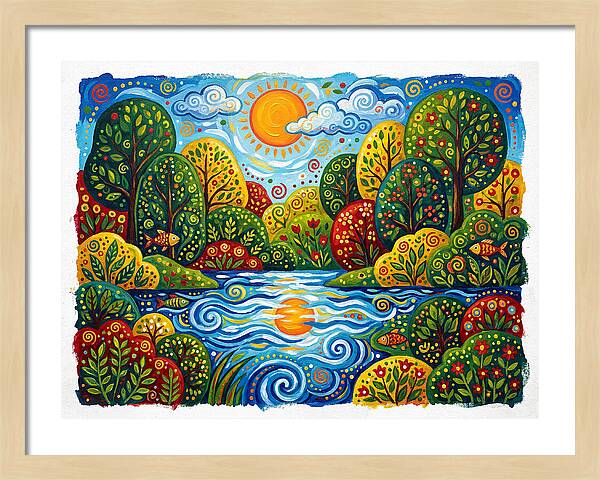 Colorful Creek Landscape