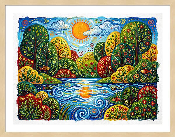Colorful Creek Landscape