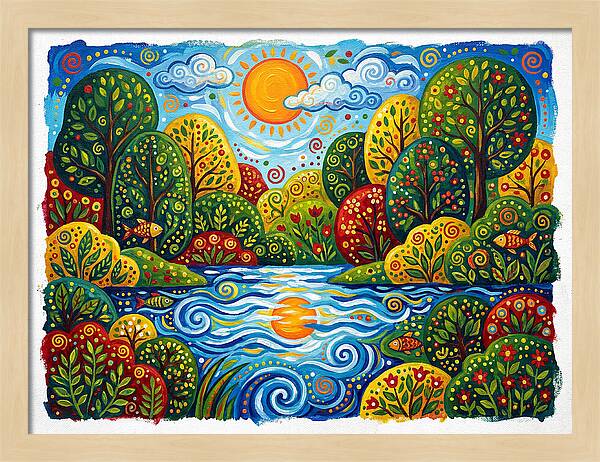 Colorful Creek Landscape