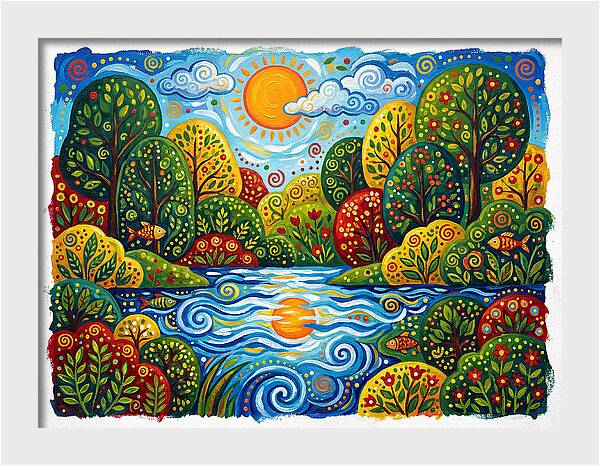 Colorful Creek Landscape