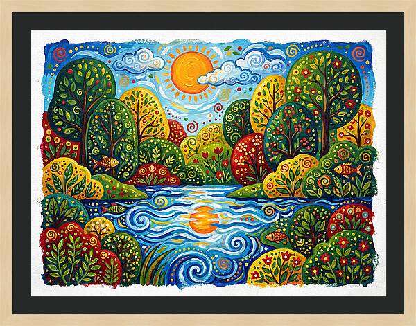 Colorful Creek Landscape