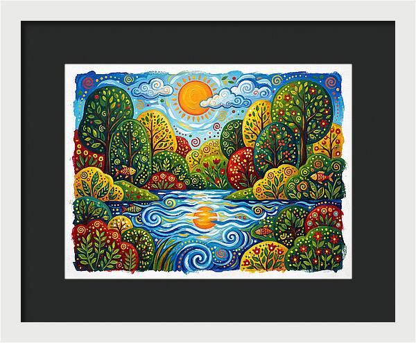 Colorful Creek Landscape