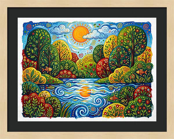 Colorful Creek Landscape
