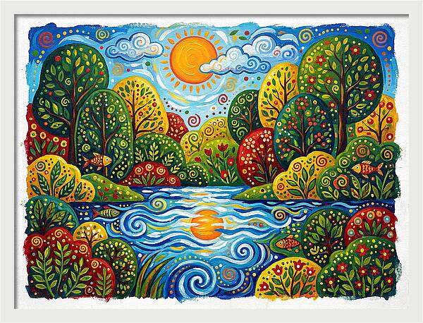Colorful Creek Landscape