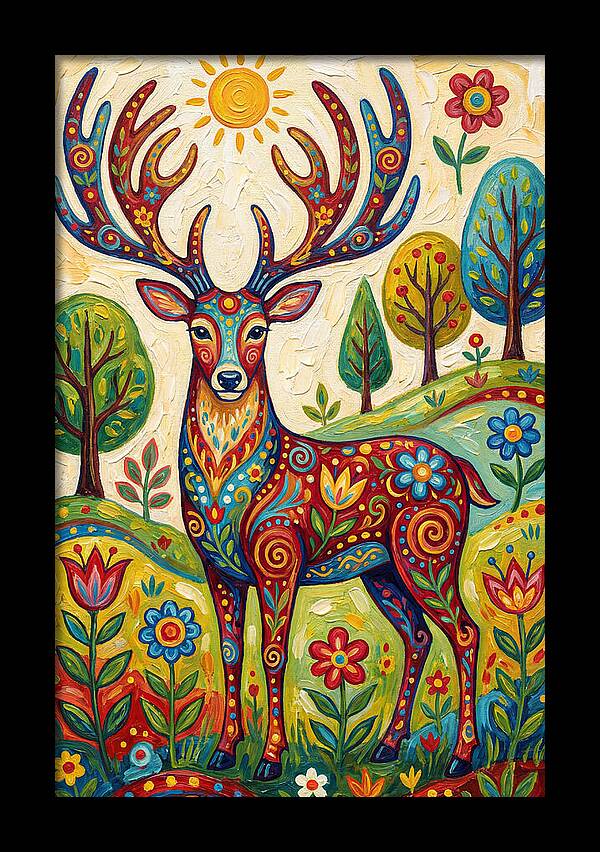 Colorful Deer In Nature