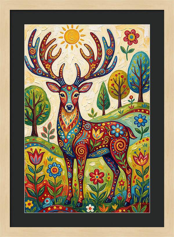 Colorful Deer In Nature