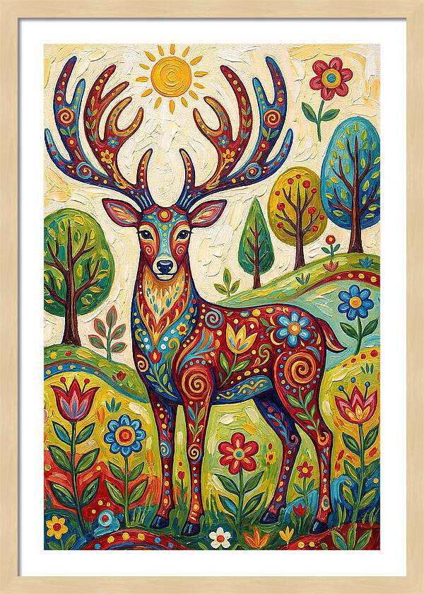 Colorful Deer In Nature