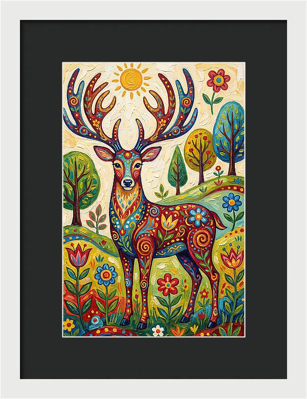 Colorful Deer In Nature