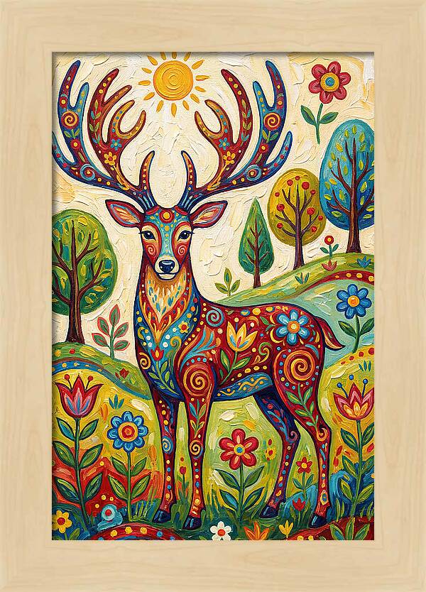 Colorful Deer In Nature