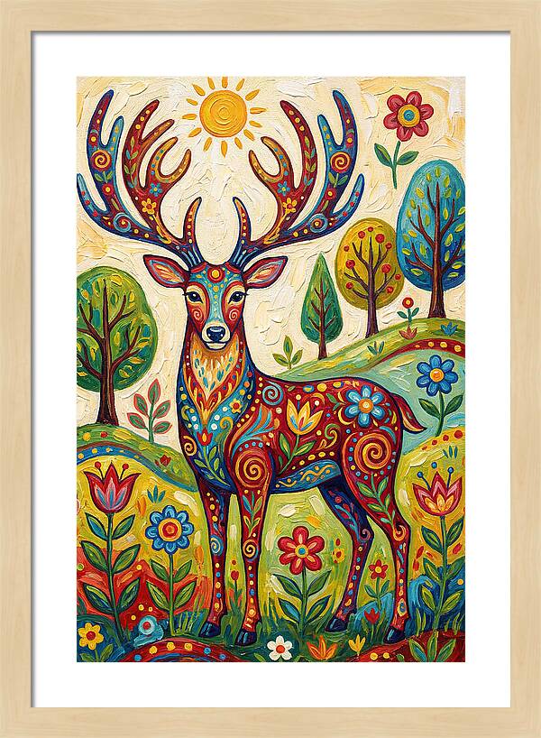 Colorful Deer In Nature
