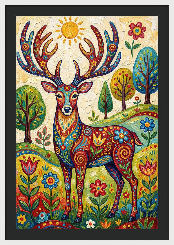 Colorful Deer In Nature