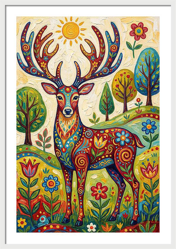 Colorful Deer In Nature