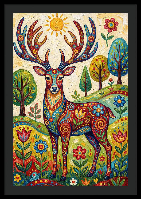 Colorful Deer In Nature