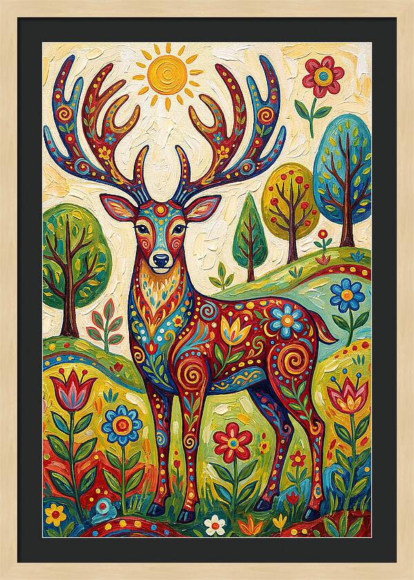 Colorful Deer In Nature