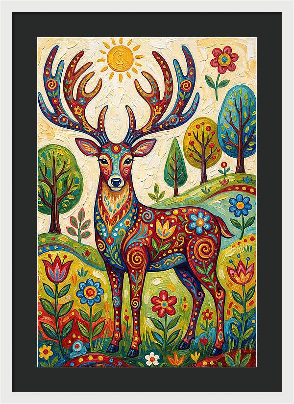 Colorful Deer In Nature