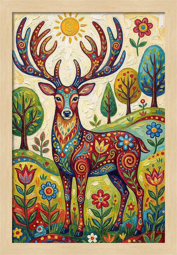 Colorful Deer In Nature
