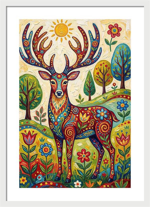 Colorful Deer In Nature
