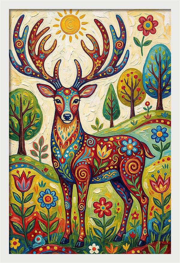 Colorful Deer In Nature