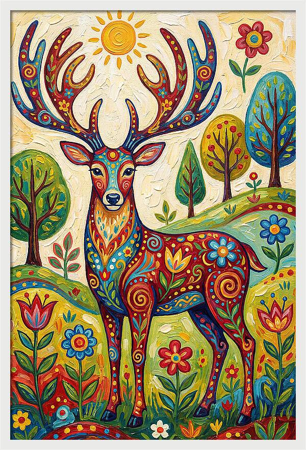 Colorful Deer In Nature